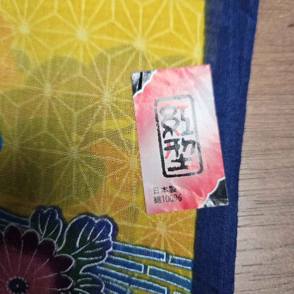 Traditional Okinawan Bingata Japanese Hankachi Vibrant Floral Cotton Furoshiki